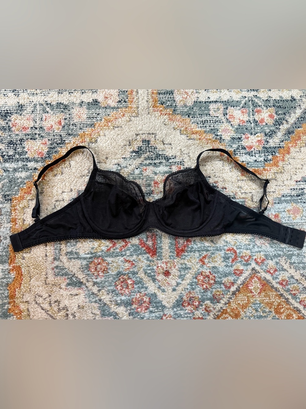 H&M Black Underwire Semi-Sheer Bra